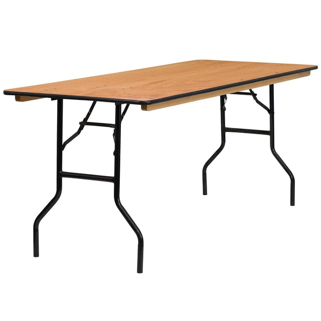 Bowery Hill Table de Banquet Rectangulaire en Bois Pliant de 72 Pouces
