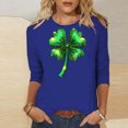 thumbnail image 1 of Elvqul Shirts Chandails pour Femmes Graphiques T - de la Saint-Patrick Mode Vacances Chandail Vert Grande Taille Hauts pour Dames Col Rond, 1 of 5
