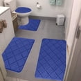 thumbnail image 2 of Rbaofujie Toilet Rug Memory Foam Bath Mat 4 Set Bathroom Rugs for 4 Pcs Toilet Mats Universal Soft Comfortable Water Absorption Non-Slip Thick Machine Washable Easier To Dry Dark Floor Rug, 2 of 7