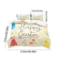 thumbnail image 3 of Deeceymbur Queen Size 3 Piece Easter Bedding Set Cartoon Bunny Egg Pattern Duvet Cover with Pillowcases, 3 of 6