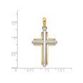 thumbnail image 2 of Collier Pendentif Croix en Or Jaune et Blanc 14K avec Chaîne, 2 of 4