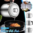 thumbnail image 1 of Meitianfacai Pot Filtre à Huile en Acier Inoxydable 1,3 L, Récipient Filtre à Huile Polyvalent Grande Capacité en Acier Inoxydable 304, Filtre à Huile de Cuisson, Passoire à Huile en Acier Inoxydable pour Friteuse Profonde Cuisine(A), 1 of 2