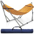 thumbnail image 1 of Tranquillo Support de Hamac Ajustable / Hamac Pliable avec Support – Support de Hamac de Pique-Nique et Filet de Hamac en Polyester à 2 Couches, Jaune, 1 of 8