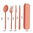 thumbnail image 2 of TIMIFIS Camping Tableware Wheats Straw Knife, Fork and Spoon Three-Piece Set, Camping Out Convenient Tableware Set, Children's Tableware Gifts Camping & Hiking, 2 of 5