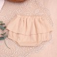 thumbnail image 2 of Robes Filles Lin Mélangé Mignon Fleur Culottes Triangle Robe Tout-Petit Kaki, 2 of 3