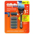 thumbnail image 3 of Gillette Fusion5 ProGlide Shaving Razor for Men, Razor Handle, 6 Razor Blade Refills, FlexBall Razor Handle and Precision Trimmer for Men, 3 of 15
