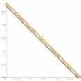 thumbnail image 2 of 10K Yellow Gold 3.5mm Semi-Solid Figaro Chain Bracelet 7 IN, 2 of 2