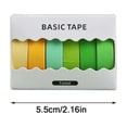thumbnail image 2 of 6 Non-repetitive Basic Solid Color Japanese Paper Tape Notebook Note Decoration Japanese Paper Sticker Set, 2 of 2