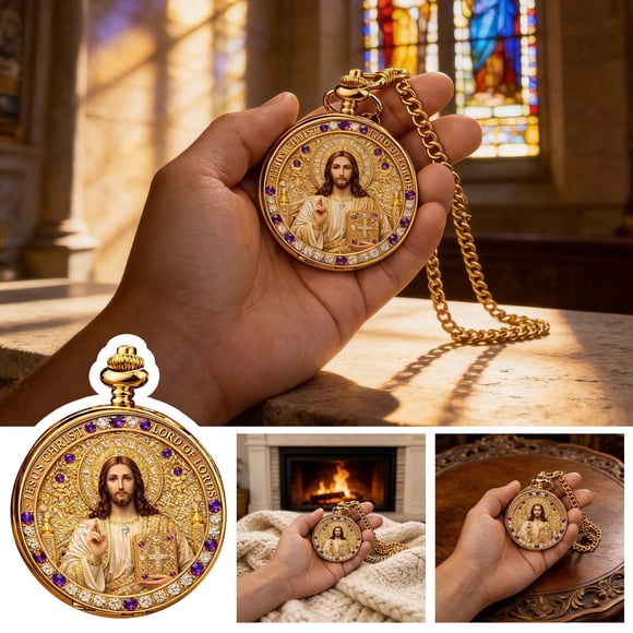VVQ Montre de Poche Commémorative, Souvenir de Collection en Acier Inoxydable, Mouvement à Quartz avec Mesure Précise de l'Heure, Éclat Métallique Vintage, Souvenir Personnalisé Gravé, Cadran Classique à Chiffres Romains