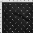 thumbnail image 4 of oneOone Coton Cambric Tissu Noir Ancre Nautique Tissu pour Robe Tissu Imprimé Tissu au Mètre 42 Pouces de Large, 4 of 4