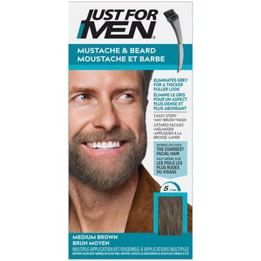 Just For Men Mustache & Beard M-35 Medium Brown Brush-In Colour Gel