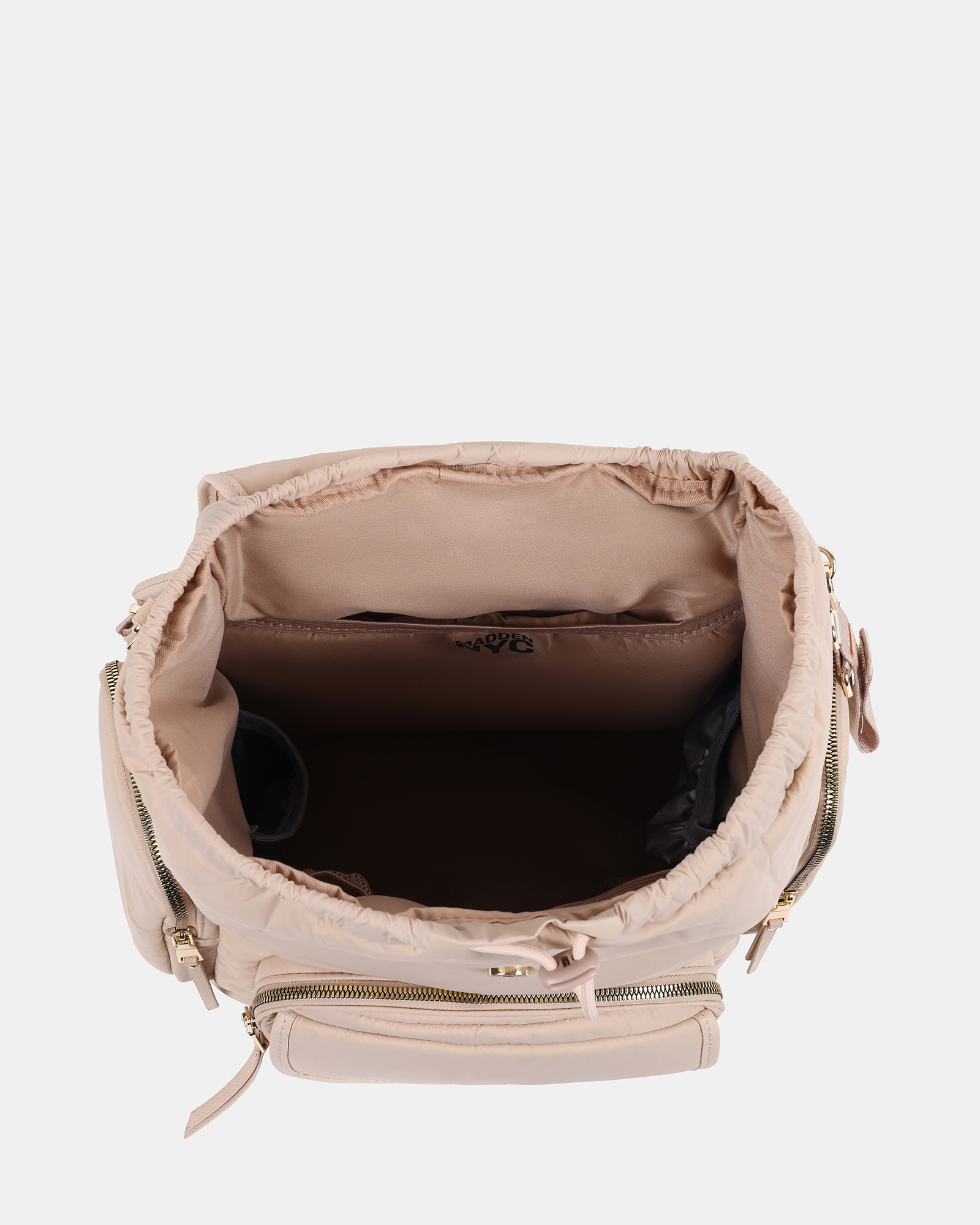 Madden NYC Backpack Baby Diaper Bag with Side Pockets for Baby Bottles, Pocket for Phone, Changing Pad, Front Pocket for Baby Wipes, Pacifier pouch.