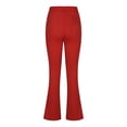 thumbnail image 1 of Penkiiy Pantalon de Yoga Bootcut pour Femme, Contrôle du Ventre, Taille Haute, Extensible 4 Directions, Rouge, P, 1 of 4