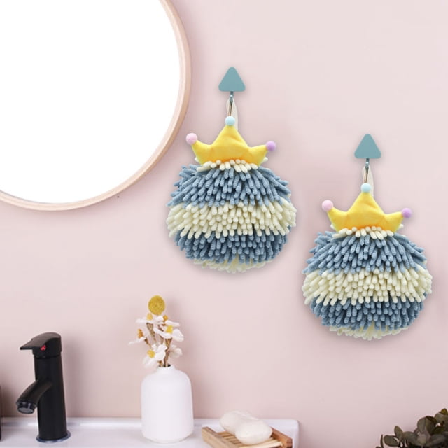 Chenille Hand Towel Cute Hanging Hand Wipe Ball Hand Towel Thickened Absorbent Hangable Multifunctional Hand Towel