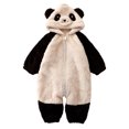 thumbnail image 2 of LSLJS Automne Hiver Nourrisson Tout-Petit Bébé Combinaison à Capuche en Peluche Barboteuses Manches Longues en Poils de Lapin Combinaison de Neige à Capuche Grenouillères Vêtements d'Extérieur Tenues, 2 of 9