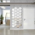 thumbnail image 4 of Hexagon Mirror Paste Acrylic Mirror Wall Paste Three Dimensional Wall Paste Home, 4 of 7