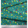 thumbnail image 2 of Soimoi Georgette Viscose Fabric Heart,Vehicles & Animals Cartoon Printed Craft Fabric by The Yard 42 Inch Wide, 2 of 3