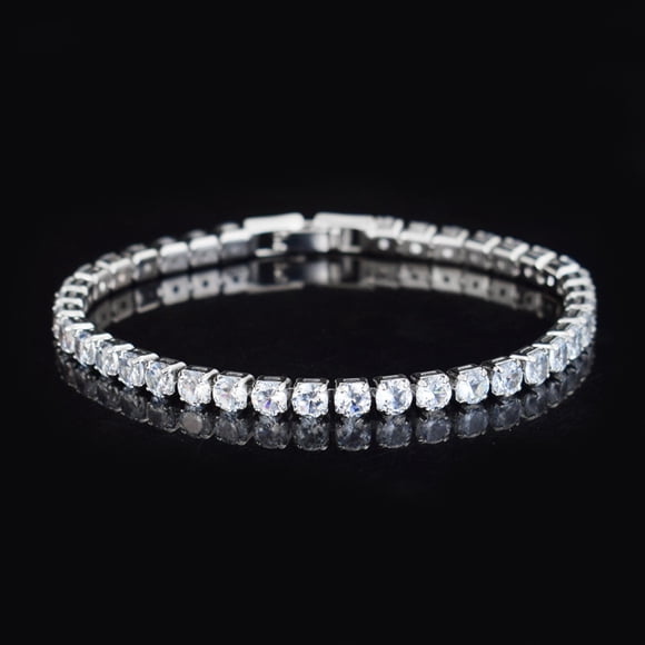 SIfdSeng 4Mm Zirconia Tennis Bracelet Iced Out Chain Bracelets for Women Men Charm Bracelet Charms Cuban Link Bracelet for Women Chunky Bracelets for Women