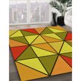 thumbnail image 3 of Ahgly Tapis d'Intérieur Lavable en Machine Carré Transitionnel Acajou Brun, 4 Pieds Carré, 3 of 7