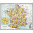 thumbnail image 1 of Map Of France, C1900. /Nwith Inset Detail Of Paris And Surrounding Area. Poster Print by  (18 x 24), 1 of 1