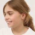 thumbnail image 2 of 925 Sterling Silver Girls Simulated Citrine Birthstone Heart Screw Back Earrings, 2 of 6