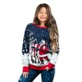 thumbnail image 1 of Girl Santa & Reinder Sweater Girl's Ugly Christmas Sweater, 1 of 3