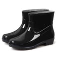 thumbnail image 2 of Kcodviy Bottes en Caoutchouc Rondes à Talons Bas avec Boucle pour Femmes Chaussures à Bout pour Hommes Imperméables Botte de Chasse Mi-Hauteur Tube Bottes de Pluie, 2 of 6