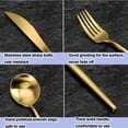 thumbnail image 4 of MesaSe Silverware Sets  30 Pieces Stainless Steel Flatware Set  Utensils Set Service for 6  Tableware Cutlery Set for Home and Restaurant  Knives Forks Spoons  Mirror Polished  Gold, 4 of 8