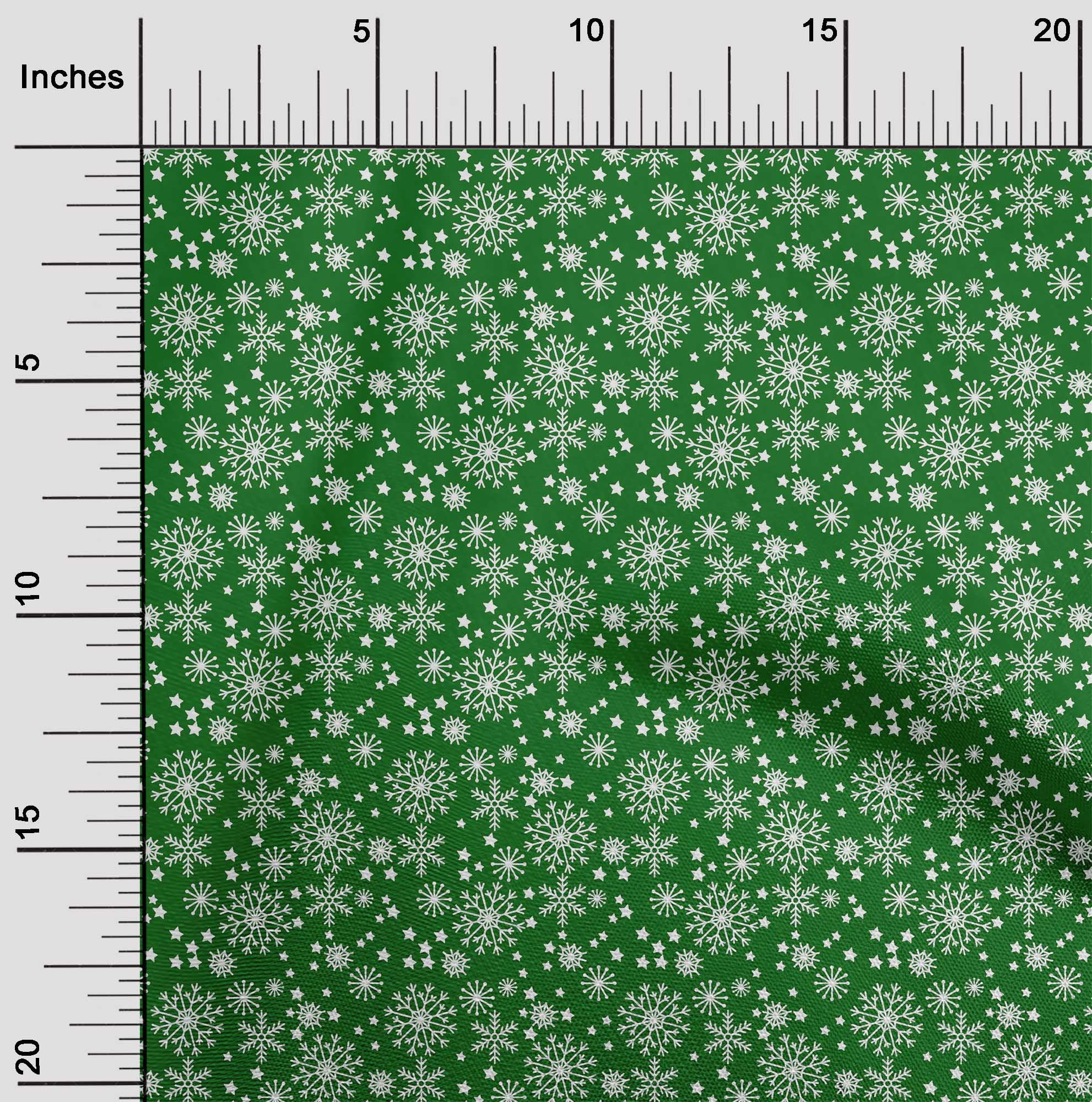 oneOone Rayon Green Fabric Merry Christmas Sewing Craft Projects Fabric Prints By Yard 56 Inch Wide-E98