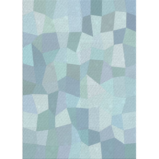 Ahgly Company Machine Washable Indoor Rectangle Transitional Robin Egg Blue Area Rugs, 9' x 12'