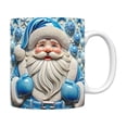 thumbnail image 2 of Meitianfacai Coffee Mug Ceramic Cup, Christmas Mug Inflated Snowman Mug, Santa Mug Press Puffy Design 15oz 11oz Coffe, 2 of 5