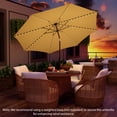 thumbnail image 3 of Costway 10 FT 112 LED Solar-Lighted Patio Table Market Umbrella Crank Tilt Outdoor Beige, 3 of 10