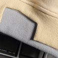 thumbnail image 4 of Mrat Chandail de Base pour Homme Chandail de Printemps Ample pour Homme Color Collocation Mode Décontracté Chandail de Sport Chandail à Capuchon Chandail à Capuchon Court pour Homme P-30 Beige 4TG, 4 of 5