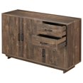 thumbnail image 3 of Bowery Hill Buffet Rustique en Bois à Deux Tiroirs en Chêne Récupéré, 3 of 7