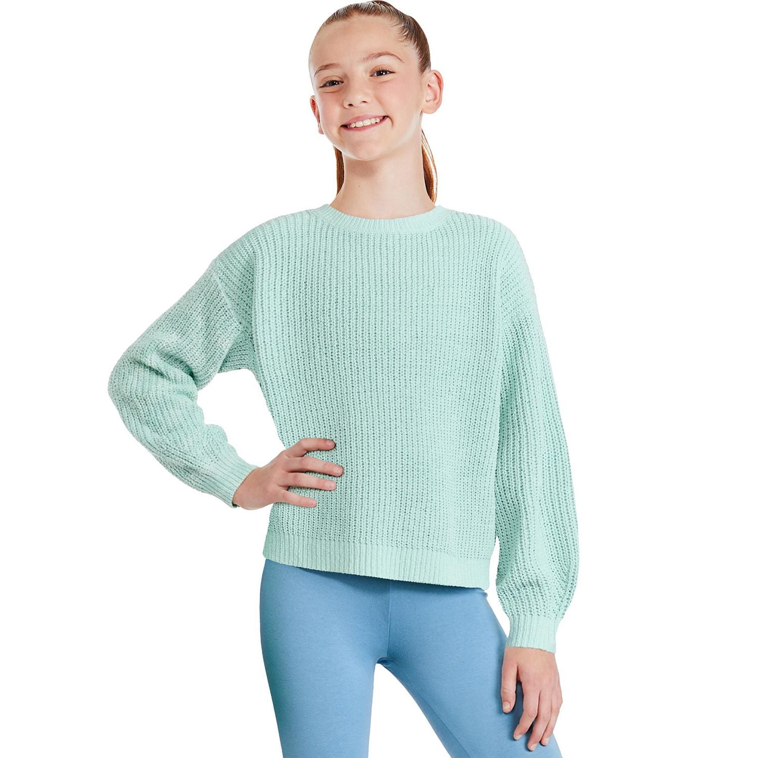 Chandail en chenille à encolure ras du cou George pour filles