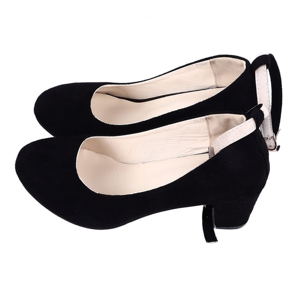 Women Heels Pump Shoes, Women Pumps Closed Heels Mid Heels Stable for Wedding Black 38 Size