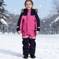 thumbnail image 2 of Sentmoon Girls Jackets Size 10-12 Snow Clothes Kids Girls Boys Colorful Siamese Snowsuits Ski Suits Jackets Winter Jumpsuits Fall and Winter for Layering Under Sweaters and Jackets, 2 of 9