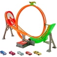 thumbnail image 1 of Hot Wheels Action Power Shift Motorized Raceway Track Set Includes 5 1:64 Scale Cars For Kids Ages 4+ Years - Walmart Exclusive, 1 of 6