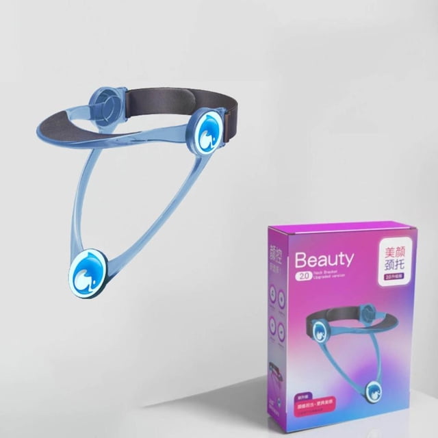 Feltree Neck Support, a decompressed shaping cervical collar designed for posture correction and cervical neck traction. This lightweight, adjustable neck brace features a minimalist design, ergonomic contour fit, and soft, skin-friendly material. Ideal for relieving neck pain during activities like reading, working, driving, or travel. Displayed alongside its packaging.