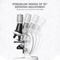 thumbnail image 3 of Microscope for Kids 100X 400x 2000X Magnification Kids Science Toys with Microscope Slides LED Light and Box Education Scientific Toys for Child White, 3 of 8