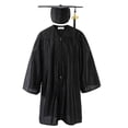 thumbnail image 1 of YUNAFFT Kids Graduation Gown Set Shiny Polyester Academic Dress with Cap 3-10Y, 1 of 2