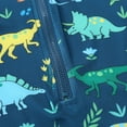 thumbnail image 4 of Hiiyo Toddler Boys Zipper One-Piece Swimsuit Cartoon Dinosaur Rash Guard, 4 of 6