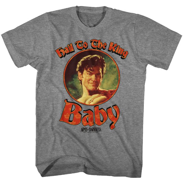 Army Of Darkness Regal Baby Graphite Heather Adult T-Shirt