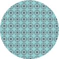 thumbnail image 1 of Ahgly Company Tapis de Zone Rond Vert Transitionnel pour Intérieur Lavable à la Machine, 6 Pieds Rond, 1 of 7