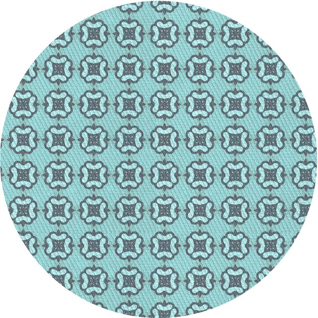 Ahgly Company Tapis de Zone Rond Vert Transitionnel pour Intérieur Lavable à la Machine, 6 Pieds Rond