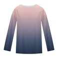 thumbnail image 5 of SROBPTY Longues Chandails à Manches pour Femmes, T-Shirt à Manches Longues à Col Rond avec Imprimé Automnal pour Femmes, Rose, TG, 5 of 5