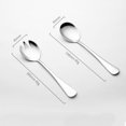 thumbnail image 2 of PENGXIANG 2 pcs Gold Salad Spoon Fork Stainless Steel Cutlery Set Serving Tableware Kitchen Accessories Western, 2 of 5