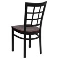 thumbnail image 4 of Bowery Hill Black Window Back Dining Chair in Mahogany, 4 of 5