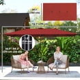 thumbnail image 3 of Outsunny 10ft Double-sided Patio Umbrella with Tilt, Adjustable Height, Red, 3 of 10