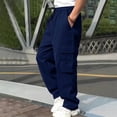 thumbnail image 2 of SHIXIAOO Male Versatile All Season Cargo Pants Pocket Hem Solid Color Plus Size Outdoor Trousers Little Year with with Foam Toe Stocking Sock 4 1 Boy Trousers Men with 6 13 Mens Workout Pants with, 2 of 7